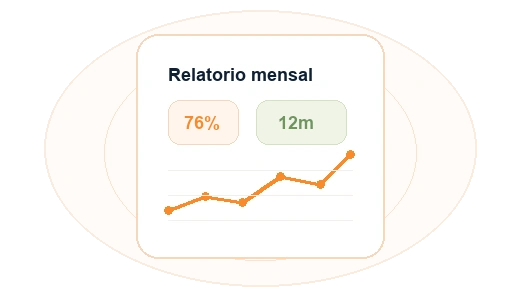 Documento executivo premium representando relatório mensal de adesão.